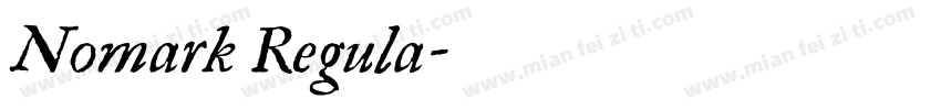 Nomark Regula字体转换